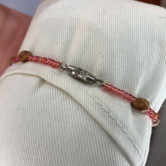 Pink Tones Glass Bead Necklace & Bracelet Set - Picture 7 of 12